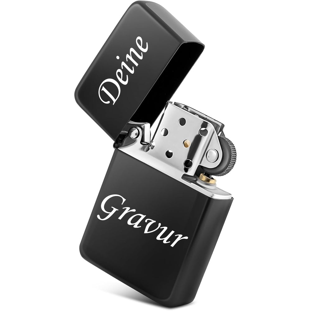 Gravurtastisch - Lighter with engraving black