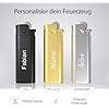 Cricket Personalisiertes Feuerzeug mit Gravur – Jetflame Sturmfeuerzeug nachfüllbar in Gold– Geschenk für Männer - Feuerzeug Personalisiert