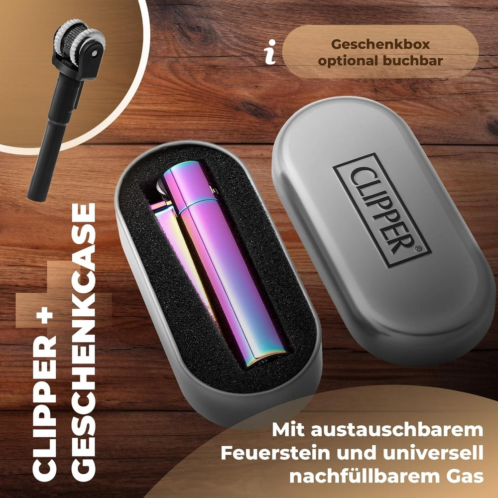 Clipper-Feuerzeug-mit-Gravur-in-Box-Rädchen-herausnehmbar-optional