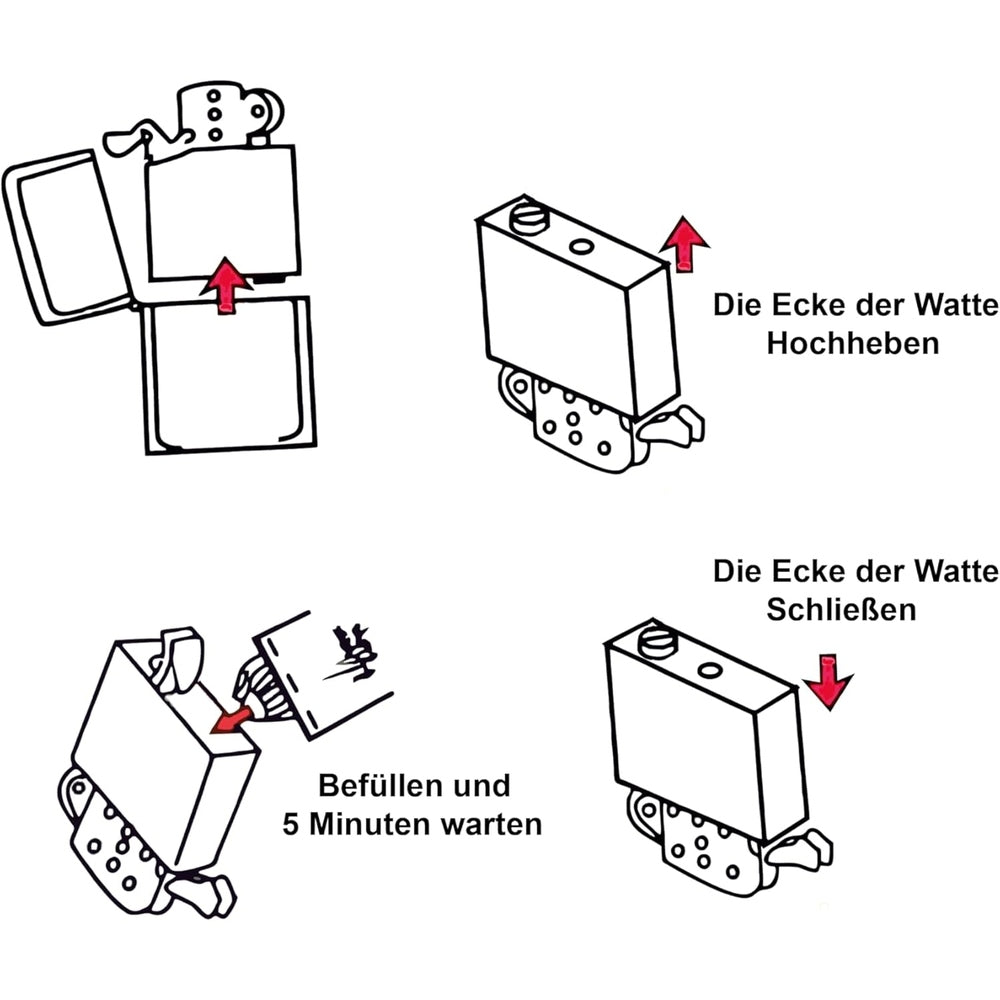 Feuerzeug mit Gravur - Schwarz