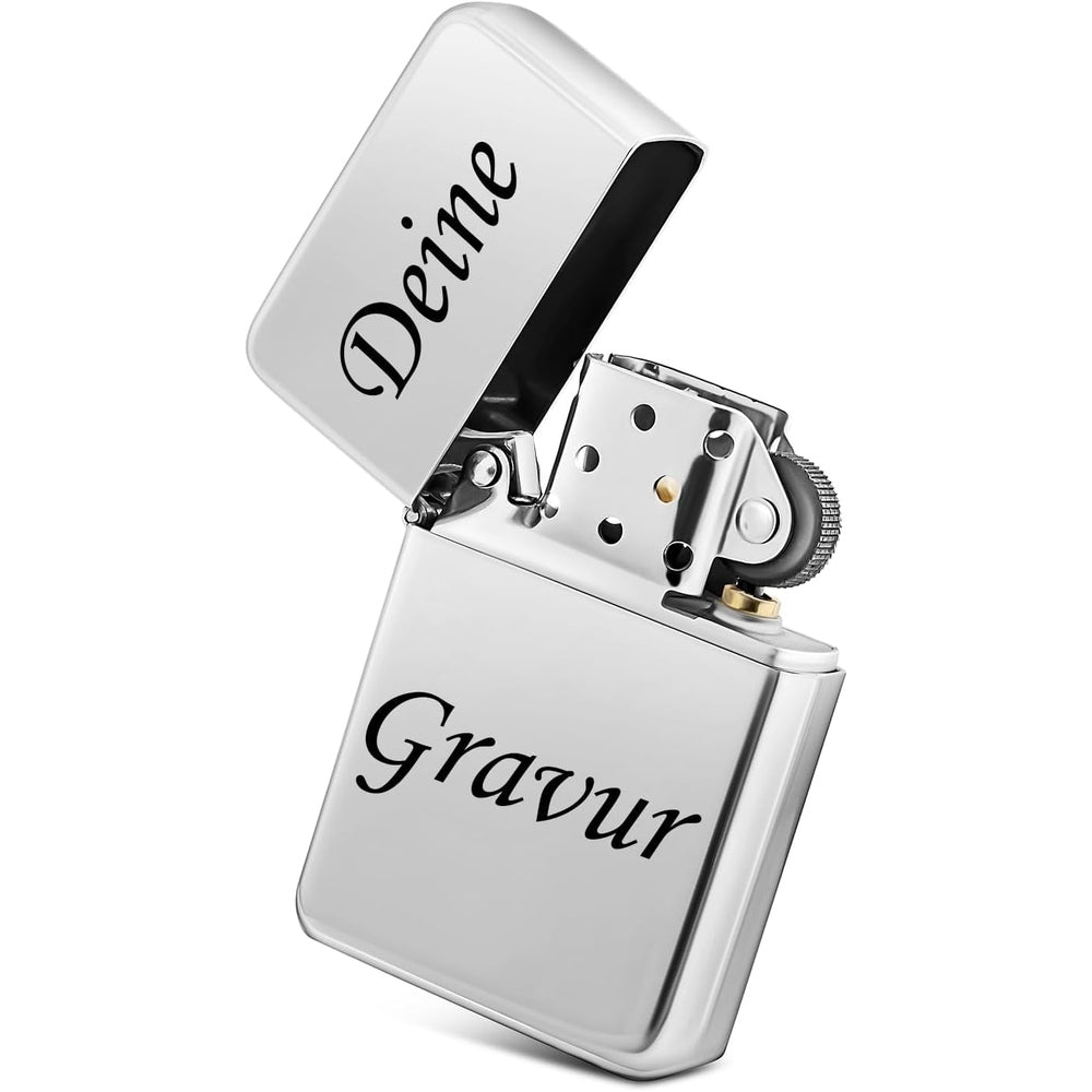 Feuerzeug mit Gravur - Silber