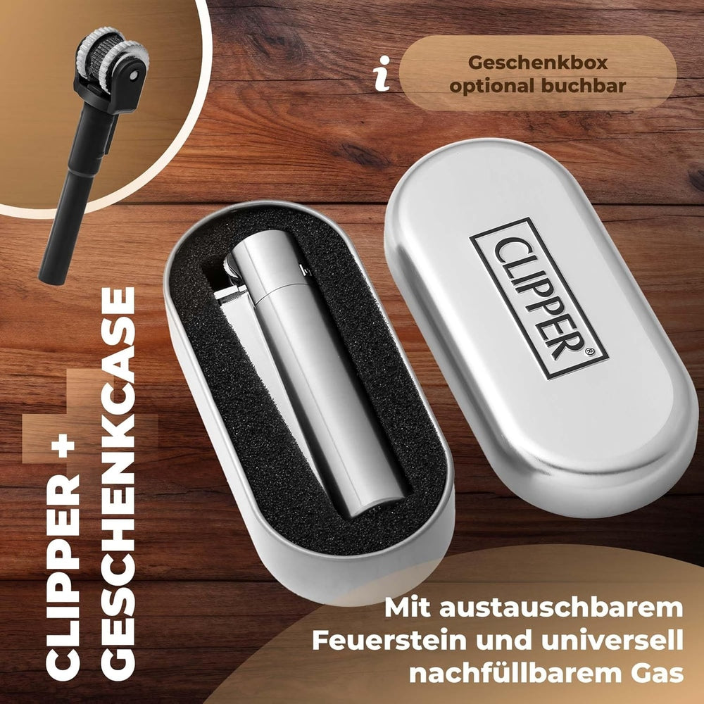 Clipper-Feuerzeug-mit-Gravur-in-Box-Rädchen-herausnehmbar-optional